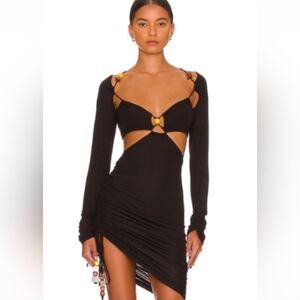 NWT L'Academie Black Asymmetrical Dress